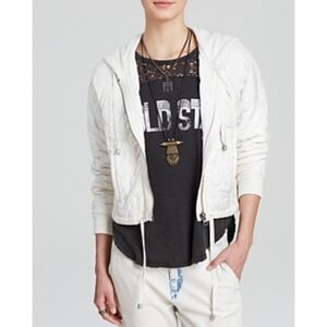 FREE PEOPLE Quilted Split Back Hooded Jacket